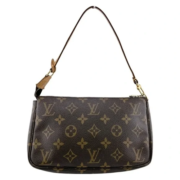 LOUIS VUITTON Brown Monogram Pouch